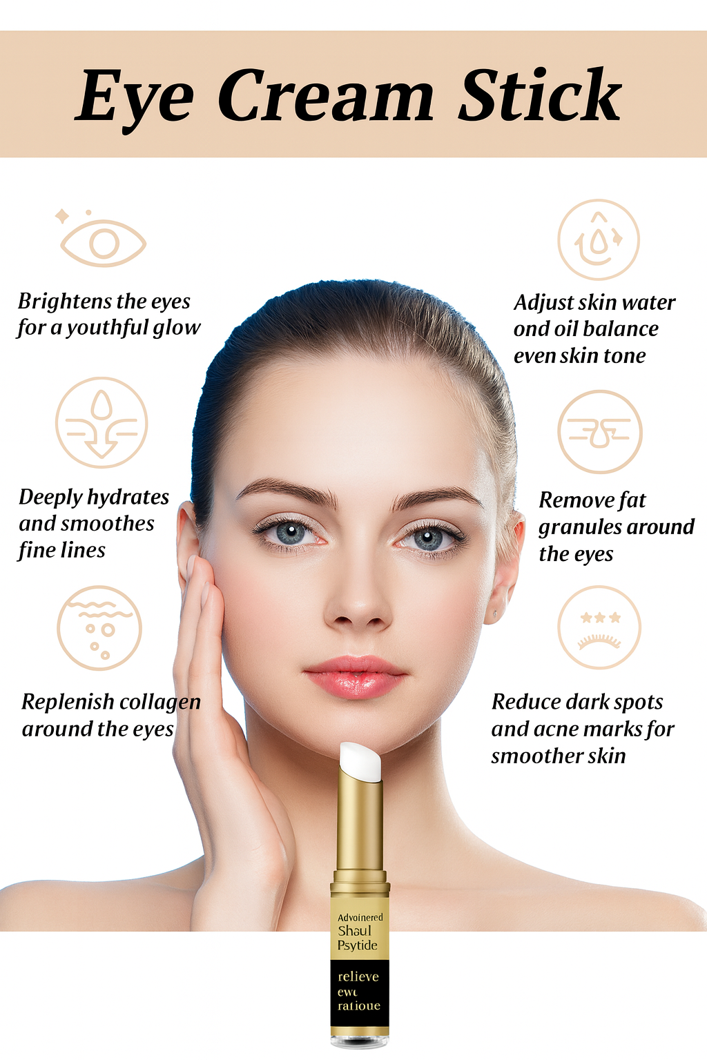 Snail Peptide Eye Cream Stick – Anti-Aging & Dark Circle Treatment